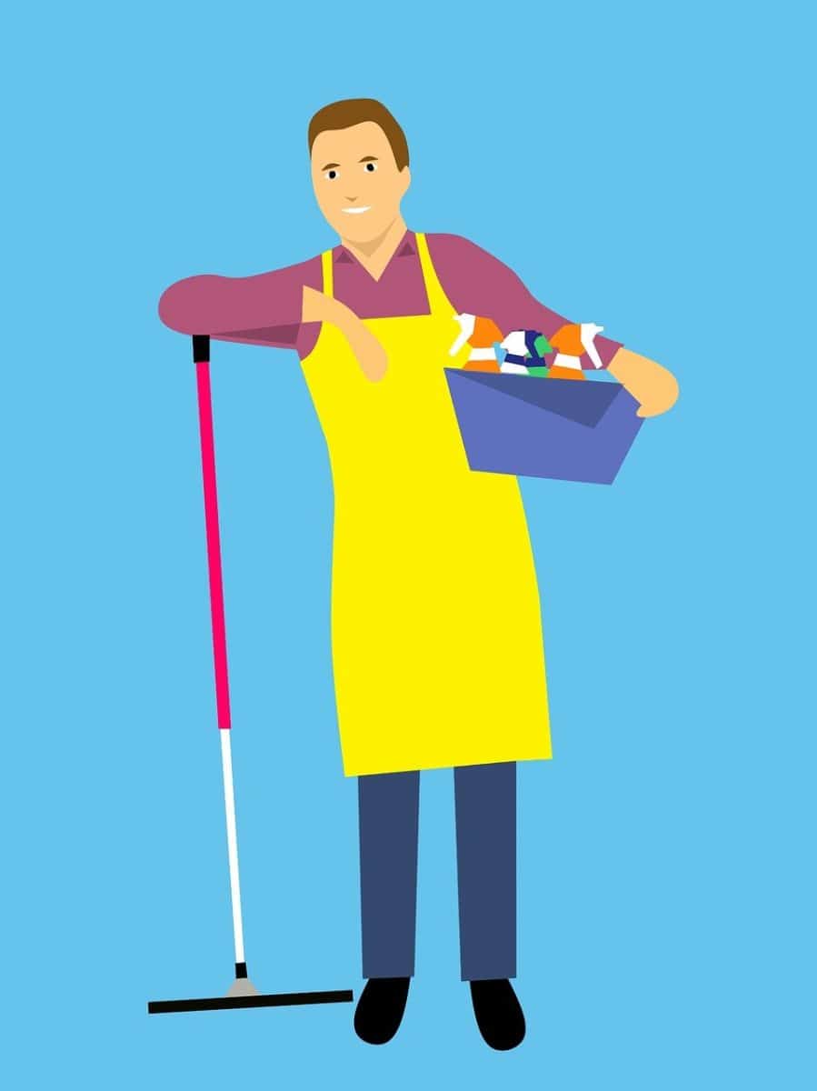 housekeeping, cleaning, cartoon character