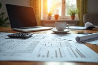 Bureau d'architecte avec devis et plans pour renovation