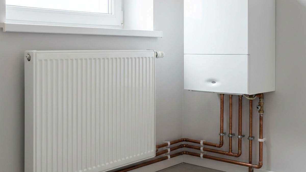 Radiateur et chaudière dans un logement