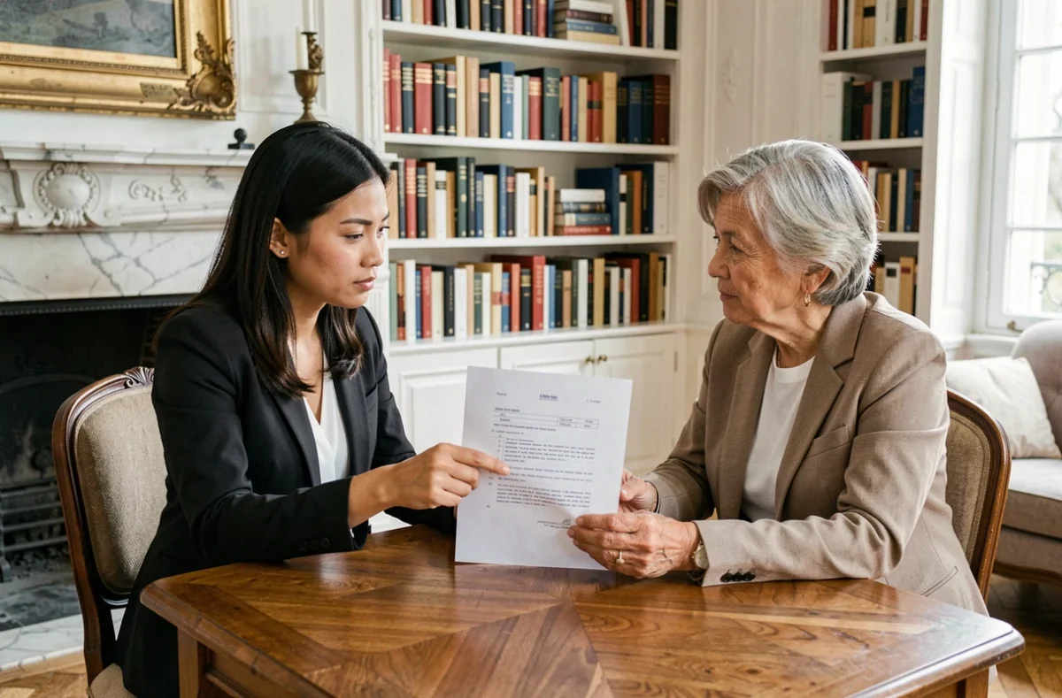 Signature d'un contrat de travail entre une employeur parisienne et une aide ménagère philippine