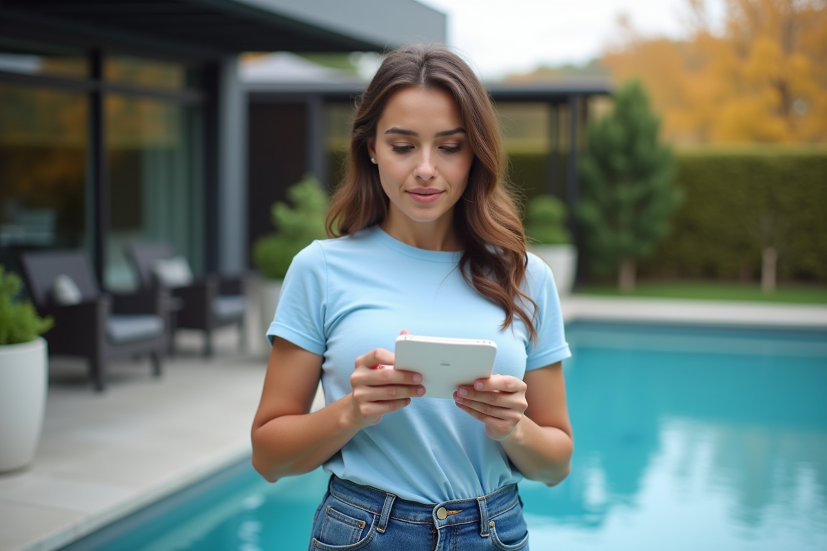 Femme contrôlant la qualité de l